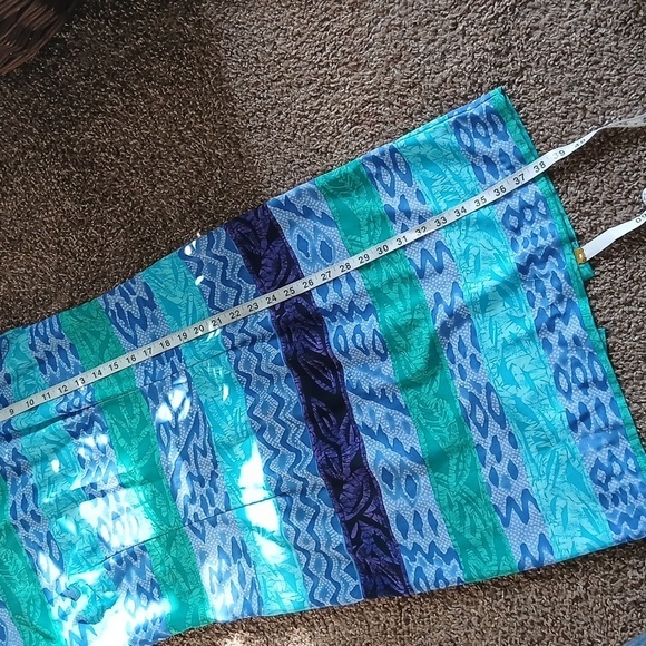 Kathie Lee collection blue multi pattern midi tank dress size 10 - Picture 15 of 16
